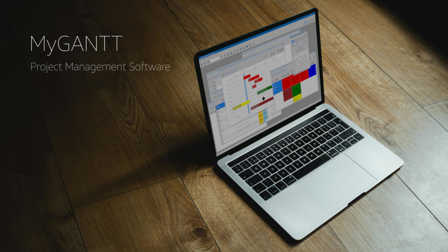 MyGANTT - Free Project Management Software on Laptop